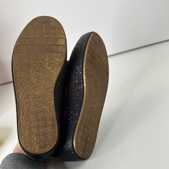 Melissa Women's Ulitsa Black & Gold Splatter Sneakers size 8 - Picture 9 of 13